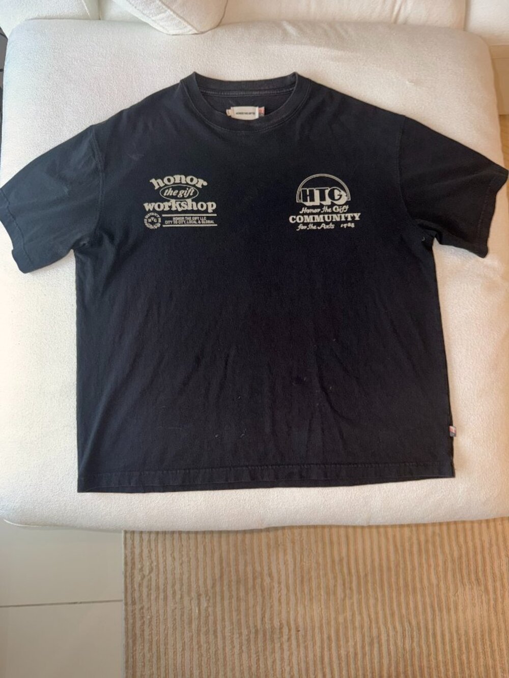 Honor The Gift Workshop Community for the Arts Black Graphic T-Shirt